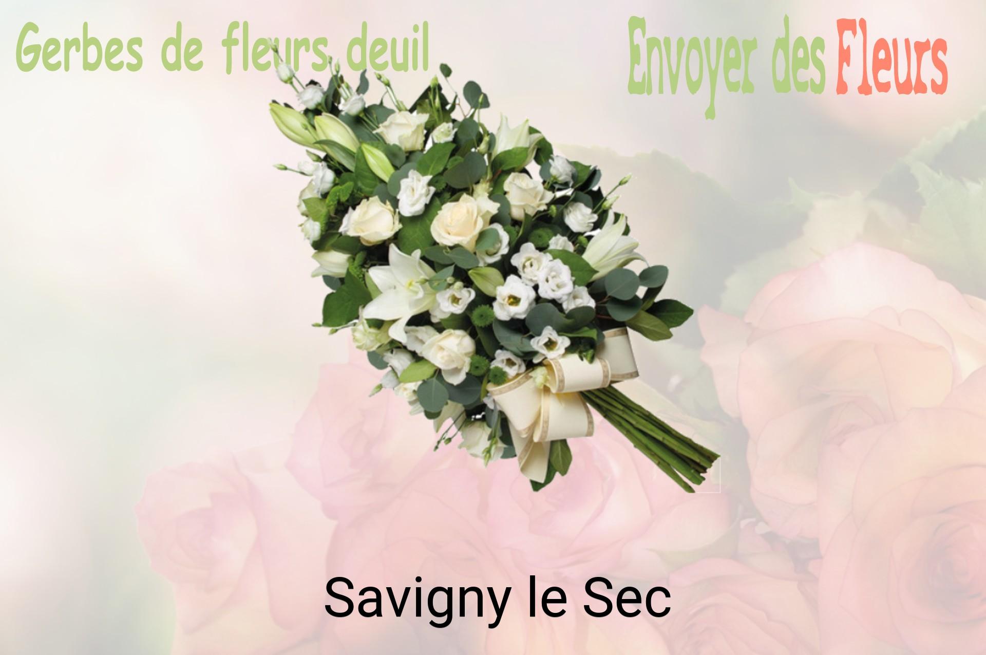 Gerbe de fleurs de deuil livrée à Savigny-le-Sec